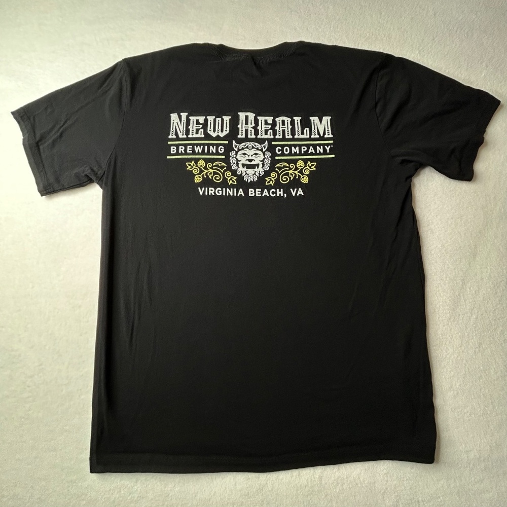 Alternative Apparel Mens Large "New Realm Brewing Company Virginia Beach Shirt